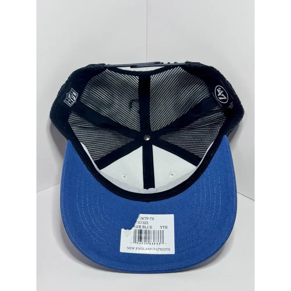 (Youth) ‘47 Trucker New England Patriots Adjustable Hat Mesh Navy/White